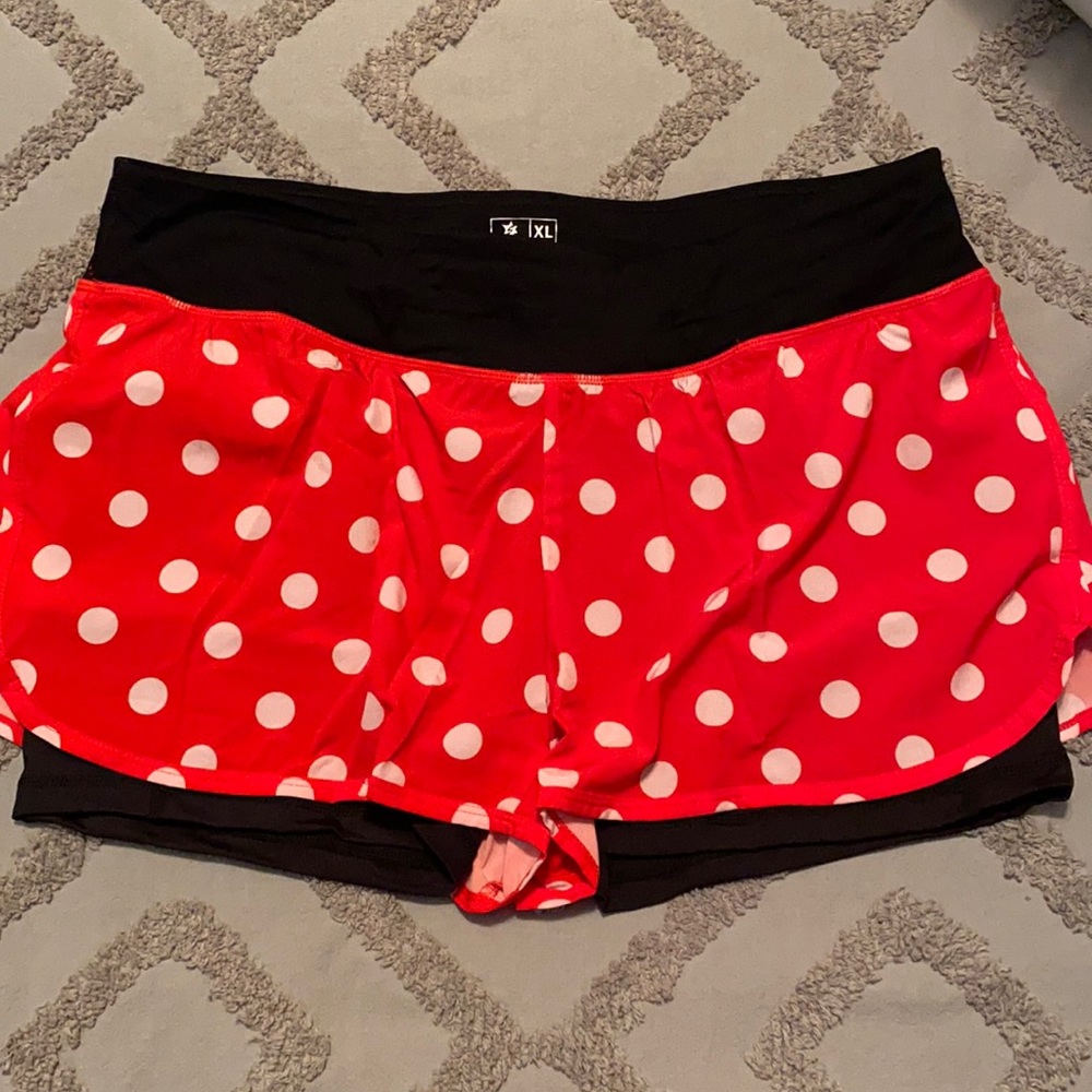 Sparkle athletic 2-in-1 polka dot running shorts